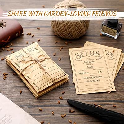 Yopyame 200Pcs Seed Saving Envelopes Resealable Small Brown Self Adhesive  Kraft Paper Seed Packet Envelopes with Preprinted Seed Collecting Template