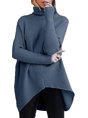 Caracilia Women Long Sleeve Shirt Off Shoulder Sweater Oversized Sweatshirt  V Neck Knit Pullover Fall Clothes Loose Tunic Top : : Clothing