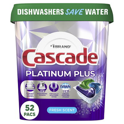 Cascade Platinum ActionPacs Fresh Scent Dishwasher Detergent with Dawn  36-Count (2-Pack) - Yahoo Shopping