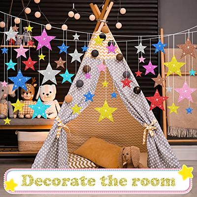 24pcs Paper Gold Stars Decorative Star Cutouts Gold Stars for Bulletin  Board 