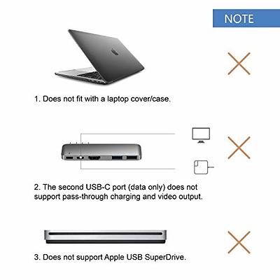 Purgo Mini USB C Hub Adapter Dongle for MacBook Air 2023-2018 and MacBook  Pro 13 M2 2022-2016, MacBook Air USB Adapter with 4K HDMI, 100W PD, 40Gbps