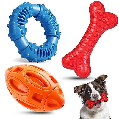 Babezdog Dog Chew Toys Interactive Dog Toys for Aggressive Chewers Large  Breed Indestructible Dog Toys, Natural Rubber Made and Squeaky Design,  Tough