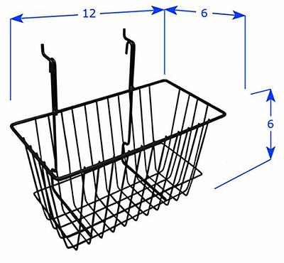 Only Hangers Small Wire Storage Baskets for Gridwall, Slatwall and Pegboard  - Black Finish - Dimensions: 12 x 6 x 6 Deep - Economically Sold in a  Set of 2 Baskets - Yahoo Shopping