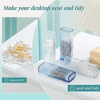 Cotton Swab Holder with Lid Portable Qtip Travel Case Cotton Jar Clear  Acrylic Storage Box Canister Container for Flossers Floss