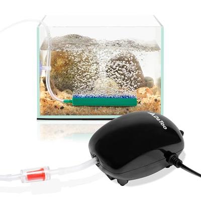 320GPH Aquarium Air Pump 8W Adjustable Quiet Oxygen Pump with 4 Outlet and  Accessories Air Stone, Check Valve, Tube,for Up to 300 Gallon Fish Tank