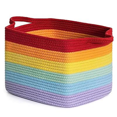  INDRESSME Small Rope Basket Round Woven Storage