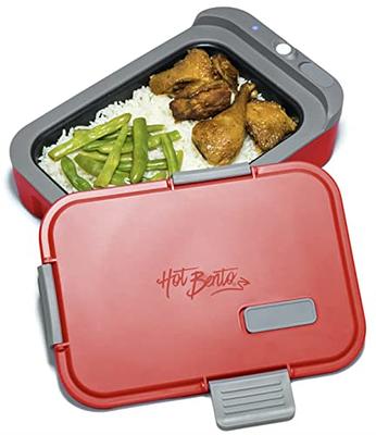 Timilon Electric Lunch Box Food Heater 60W Food Warmer Portable Self  Heating Lunch Box for Car/Truck/Home with 1.8L Removable Stainless Steel  Container Fork & Spoon (White+Dark Blue) - Yahoo Shopping