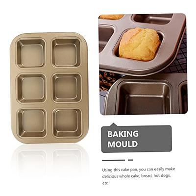 Housoutil Square Baking Pan Square Cake Pan Mini Cake Mold Metal Dies Loaf  Baking Pans Mini Loaf Baking Pans Bread Loaf Pans Multi-function Bread Pan  Small Roasting Pan Baking Supply Oven 