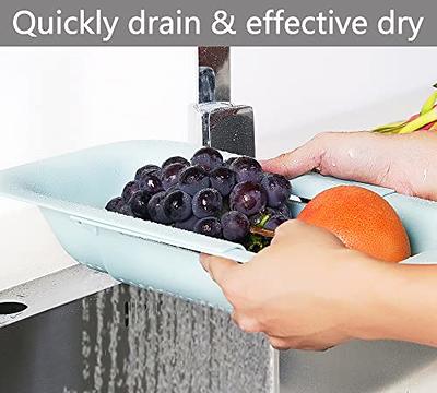 Kitchen Telescopic Drainage Rack Collapsible Drainer Basket Fruits And  Washing Vegetables Cleaner Drain Tray Home Cleaning Tools - AliExpress