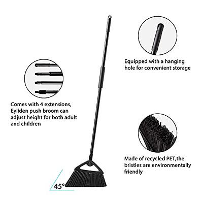 Eyliden Heavy Duty Broom, Commercial Angle Broom with Long Handle, Rough  Surface Outdoor Broom for Garages Courtyard Sidewalks Decks, Perfect for