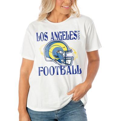 Women's Fanatics Branded Royal Los Angeles Rams Super Bowl LVI Champions Parade Long Sleeve Scoop Neck Plus Size T-Shirt