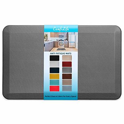 Sweet Home Stores Ribbed Waterproof Non-Slip Rubber Back Solid Runner Rug 2 ft. W x 4 ft. L Gray Polyester Garage Flooring