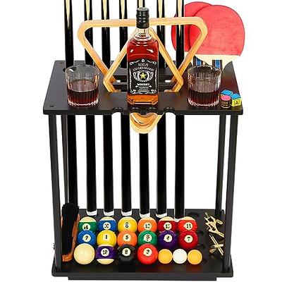 XCSOURCE Pool Cue Rack, 2-IN-1 Pool Stick & Ping Pong Paddle