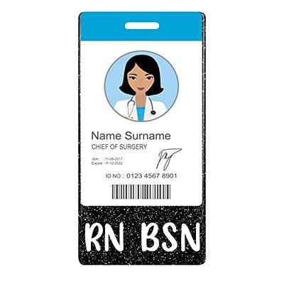 Plifal Nurse Badge Buddy Card Nursing Accessories Glitter Horizontal Badge  Identification Tags