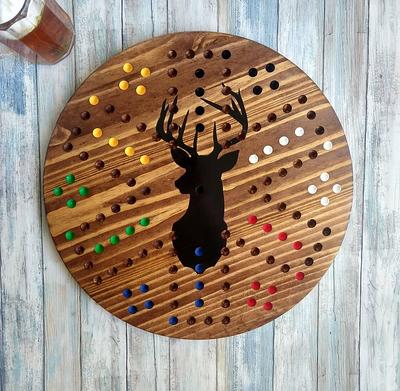 Dark Wood Antler Hunter's Cutting Board