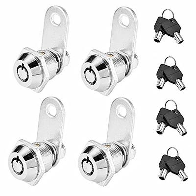 Tidorlou 4 Pack Combination Cabinet Lock, Password Coded Cabinet Lock,Combination Cam Locks with 1-1/8'' & 3/4'' Cylinder Chrome Finish,Security