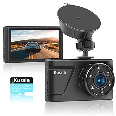 Dash Cam Front and Rear, Dash Camera for Cars with 32G Card Super Night  Vision, 1080P FHD DVR DashCam Car Dashboard Camera with G-Sensor, Parking
