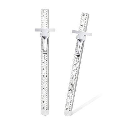 HARFINGTON 2pcs Stainless Steel Ruler 6 Inch 15cm & 8 Inch 20cm Metric  English Ruler with Conversion Table Metal Ruler Straight Edge Millimeter  Ruler