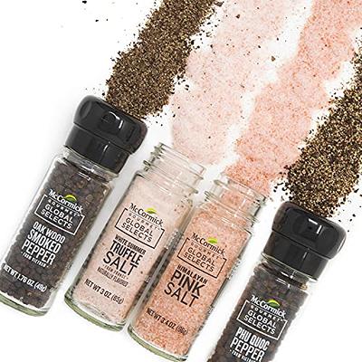 McCormick Salt & Pepper Grinder Variety Pack (Himalayan Pink Salt, Sea Salt, Black Peppercorn, Peppercorn Medley), 0.05 lb