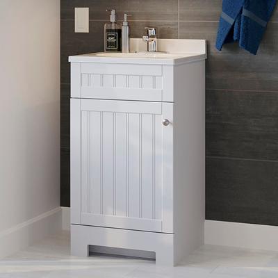 Project Source White 36-in White Undermount Single Sink Bathroom Vanity with White Cultured Marble Top