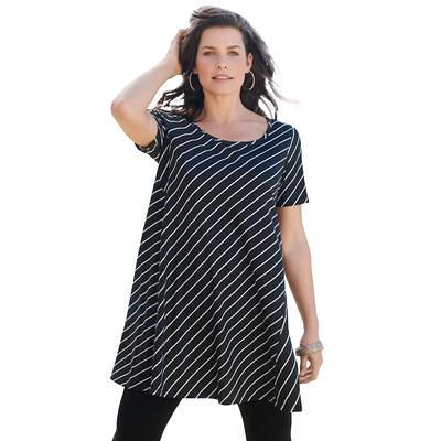 Plus Size Women's Scoopneck Swing Ultimate Tunic by Roaman's in