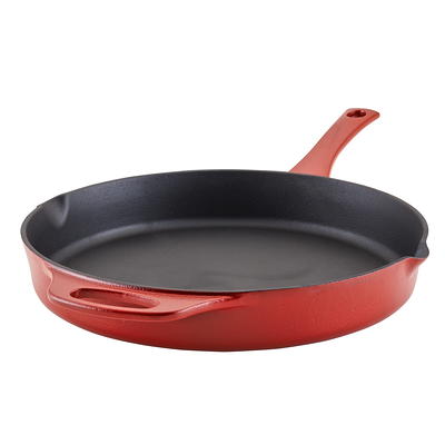 Rachael Ray Create Delicious 9.5 Inch Nonstick Deep Fry Pan, Red