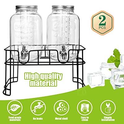 1 Gallon Glass Drink Dispensers For Parties 2PACK.Beverage Dispenser,Glass Drink  Dispenser With Stand And Stainless Steel Spigot 100% Leakproof.Lemonade  Dispenser With Ice Cylinder.Laundry Detergent - Yahoo Shopping