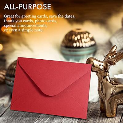 Gift Card Envelopes - 100-Count Mini Envelopes, Red Paper Business Card  Envelopes, Bulk Tiny Envelope Pockets for Small Note Cards, Red 4 x 2.7  Inches - Yahoo Shopping