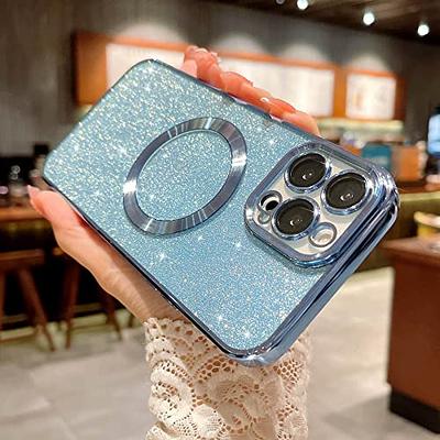 MGQILING Compatible with iPhone 14 Pro Max Magnetic Glitter Case, Luxury  Plating Cute Bling Clear Phone Case, Compatible with MagSafe for Women  Girls