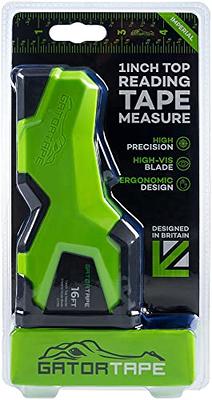 GATORTAPE Precision Top Reading Tape Measure 16ft x 1inch (Scale