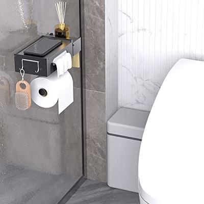 VANRIOS Toilet Paper Holder with Shelf, Double Tissue Roll Holder Wipes  Dispenser for Bathroom, Stainless Steel Toilet Paper Holder with Storage  Drawer Drill-Free-Mount Organizer - Yahoo Shopping