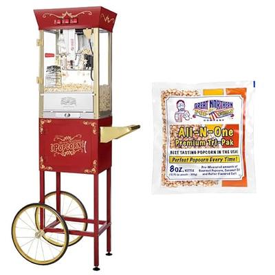 Carnival King Popcorn Popper Kit with 8 oz. Popper and Cart - 120V, 850W