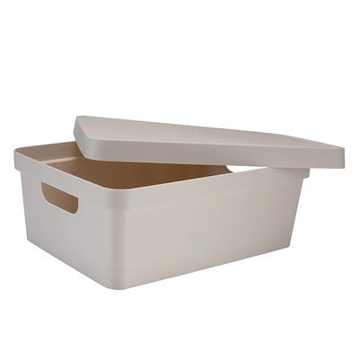 66Qt Clear Stackable Bin Lid Plastic Tote Box Storage Containers Organizer  6 PCS