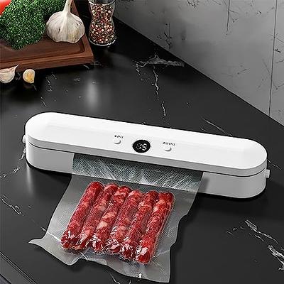 Handheld Vacuum Sealer, Portable Vacuum Sealer for Food, Save Sealer Food Vacuum Kit with 10 Reusable Sous Vide Bags, Size: 13X5X5CM, Black