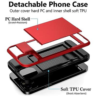 WeLoveCase for iPhone 15 Plus Wallet Case with Card Holder, Built-in Hidden Mirror, with Shockproof Heavy Duty Protection Phone Case for iPhone 15