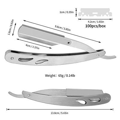 Professional Barber Straight Edge Razor Safety with 100 Derby Blades