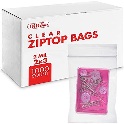 Resealable Zip Bags Clear Plastic With Zipper Seal - By DiRose |  Resealable, Strong, Thick, Sturdy | For Organizing, Travel, Shipping,  Packaging, and