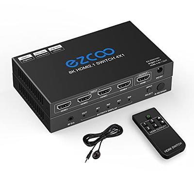 8K HDMI Switch 5 in 1 Out, HDMI 2.1 Switcher Selector 5 Port with IR  Remote, HDMI Splitter 8K@60Hz/4K@120Hz for Xbox PS5 PC TV - Yahoo Shopping