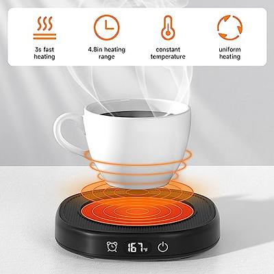 Coffee Warmer for Desk Mug Warmer: Coffee Cup Warmer Desk 2/4/8 Hours Auto  Shut Off with 5 Control High Temperature Settings - Coffee Warmer Stainless