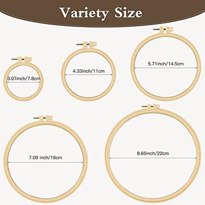 Caydo 4 Pieces 4 Size Embroidery Hoops Set 4 inch to 8 inch, Round Imitated  Wood Display Frame Plastic Cross Stitch Hoops for Art Craft Sewing, Home  Hanging Ornaments - Yahoo Shopping