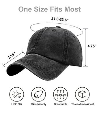 ZEXIAN 3 Pack Womens Vintage Washed Distressed Baseball-Cap with Ponytail  Hole Sport Golf Hat (Black+Denim Blue+Burgundy) - Yahoo Shopping