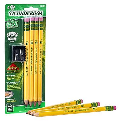 Ticonderoga My First Wood-Cased Pencils, Pre-Sharpened, 2 HB, With  Sharpener, Yellow, 4 Count - Yahoo Shopping