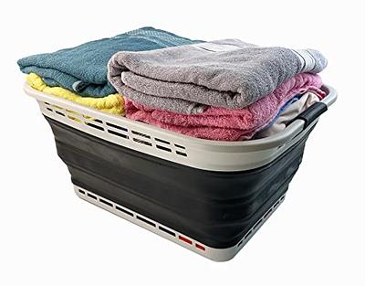 SAMMART 42L (11 Gallon) Collapsible Plastic Laundry Basket - Foldable Pop Up Storage Container/Organizer - Portable Washing Tub - Space Saving