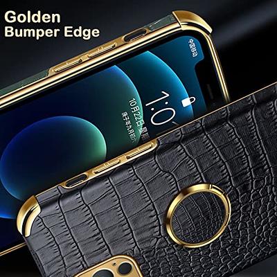 Luxury Gold Crocodile Leather Cover For Iphone Cell Phone Case Pu Leather  Square Trunk Case For Iphone 13 12 11 - Buy Crocodile Leather Phone