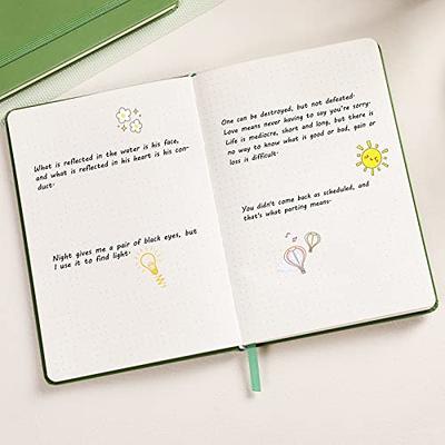  Scribbles That Matter A5 Dotted Journal Notebook 150 Pages Dot  Grid Journal Vegan Hard Cover 160gsm Dotted Notebook Bleedproof thick paper  with Free Pen for Work (5.75 x 8.5) inches