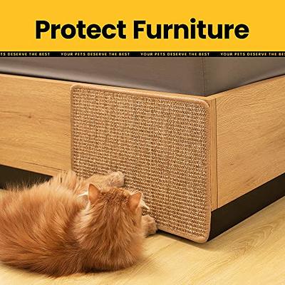 Conlun Cat Scratcher Mat,Natural Sisal Cat Scratch Pad,Horizontal Floor Cat  Scratching Pads Rug for Indoor Cats Grinding Claws Nails,Cat Furniture  Protector for Couch & Carpets & Sofas 1 Pack-XS (11.8'' X 15.7)