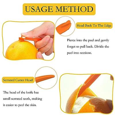 Orange Fruit Citrus Peeler Tool - 8 Pcs Plastic Easy Open Lemon