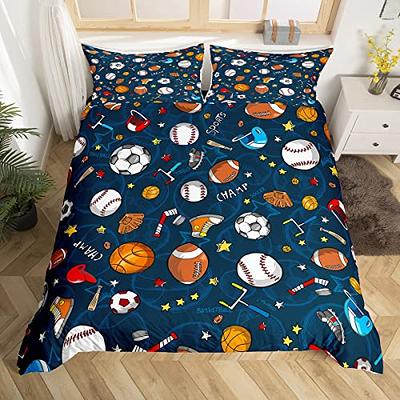 Boys Football Comforter Set Full Kids Teen Sports Bedding Set