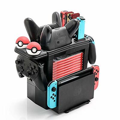 Switch Games Organizer Station with Controller Charger, Charging Dock for  Nintendo Switch & OLED Joy-Cons, Kytok Storage and Organizer Case for  Games