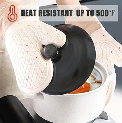 Silicone Oven Mitts And Pot Holders Set Extra Long Heat - Temu